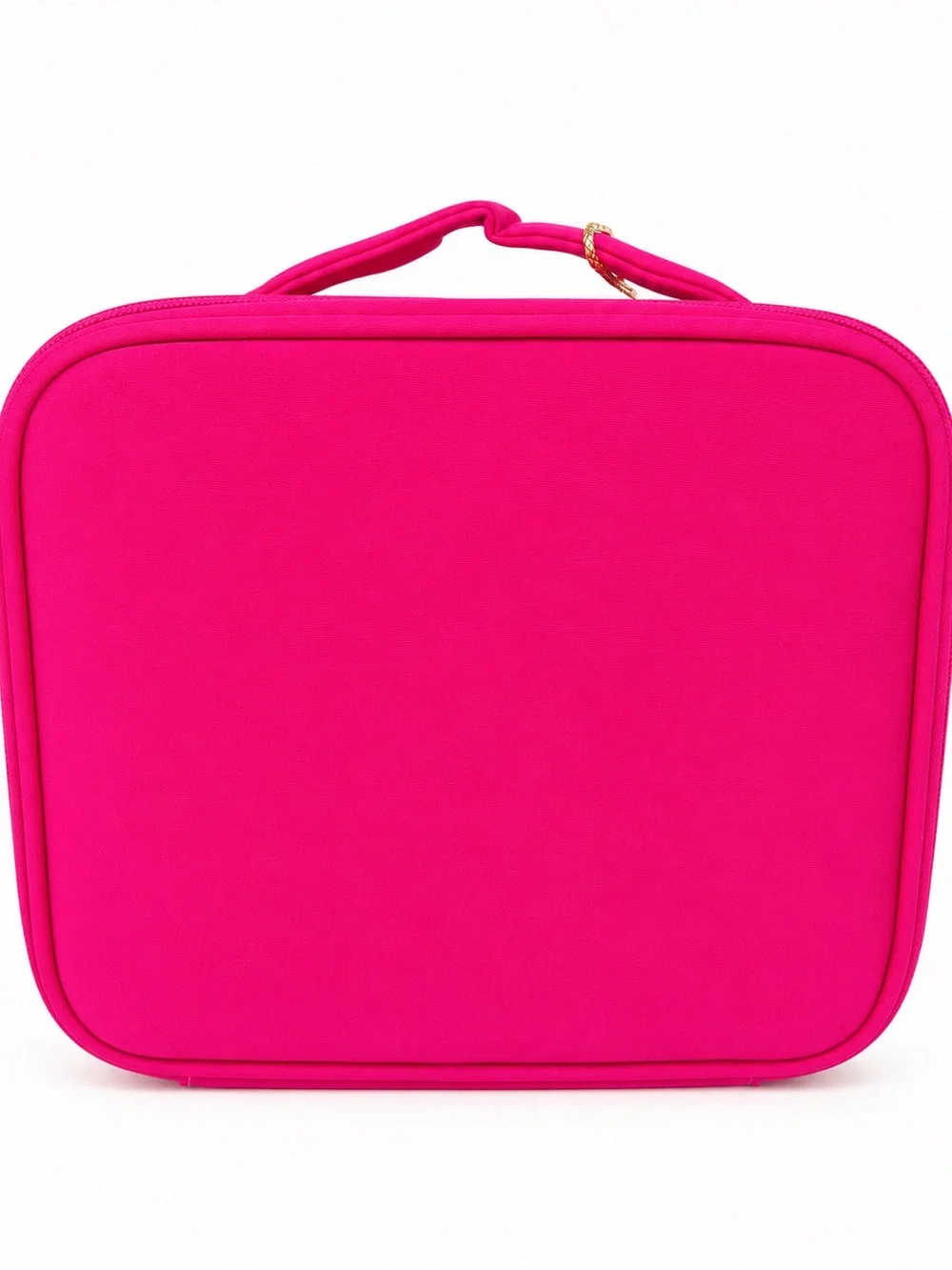 IMO Vegan Hot Pink Train Case Makeup Organizer Cosmetic Storage Bag NWT